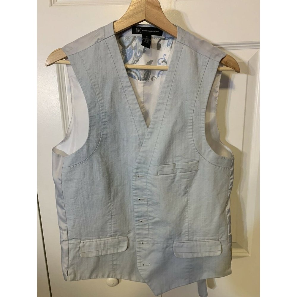 INC International Concepts Men’s Sz M‎ Blue Vest Dressy